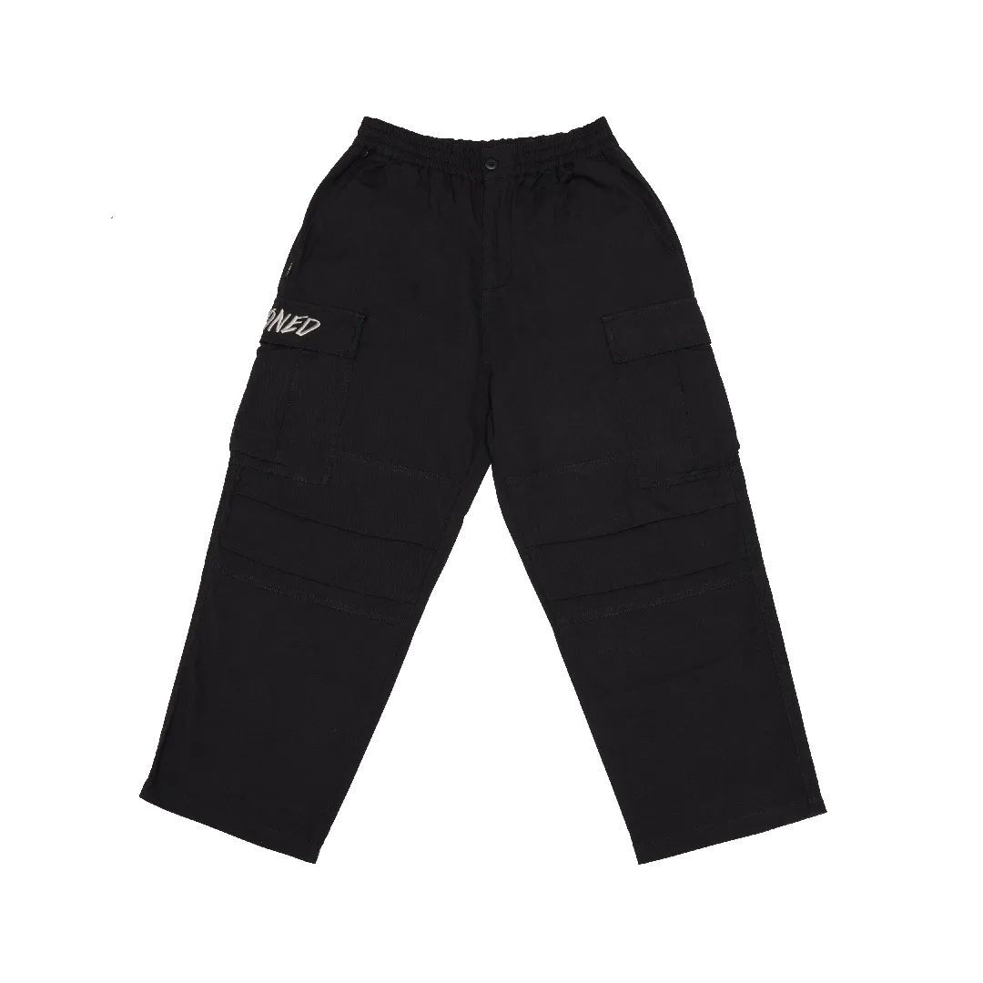 Void : Wide Fit Cargo Pants Black