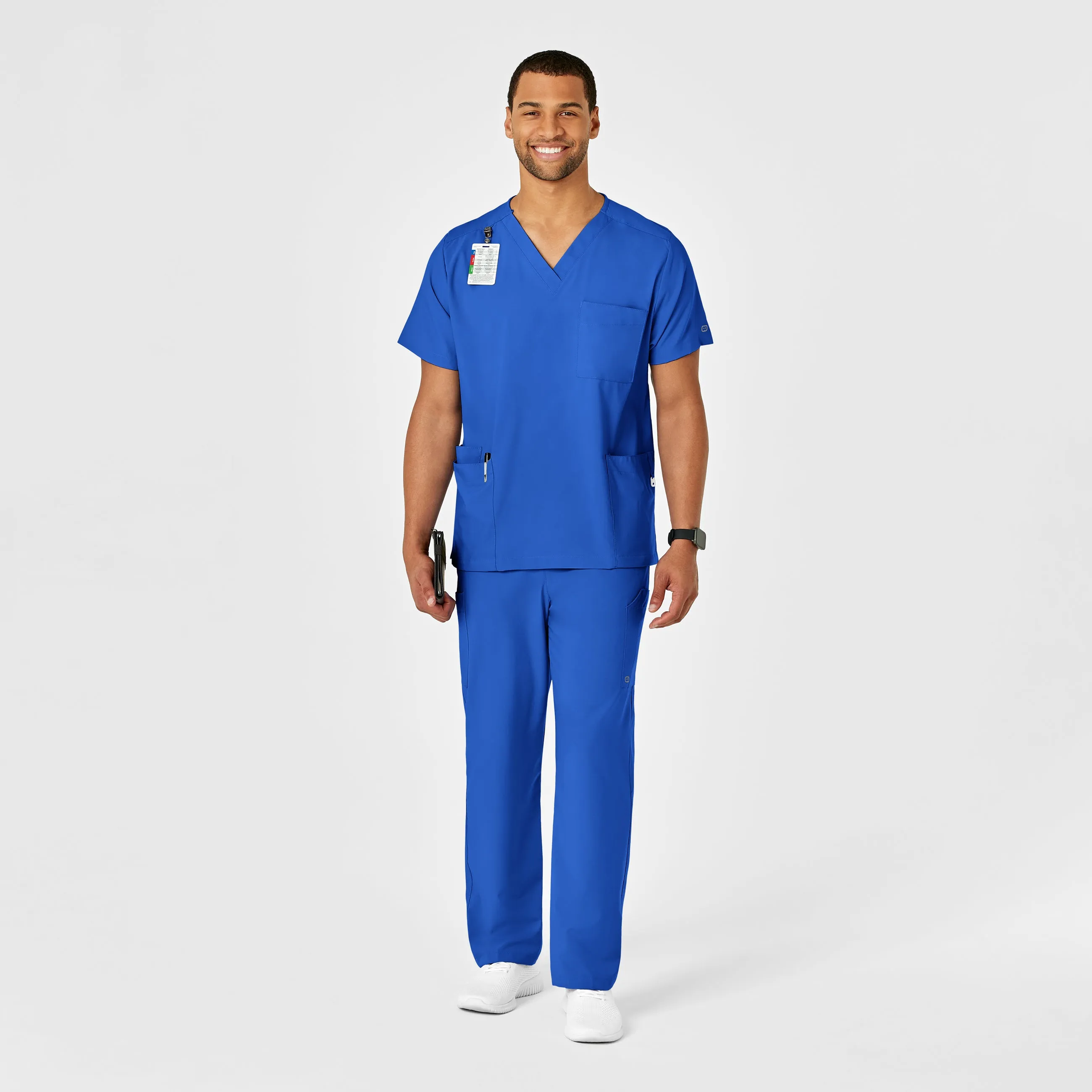 W123 Unisex Multi-Cargo Scrub Pant - Royal