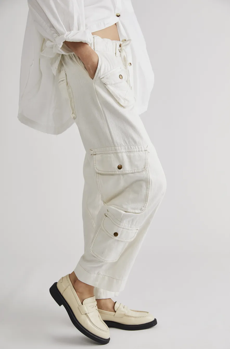 White Cargo Pants