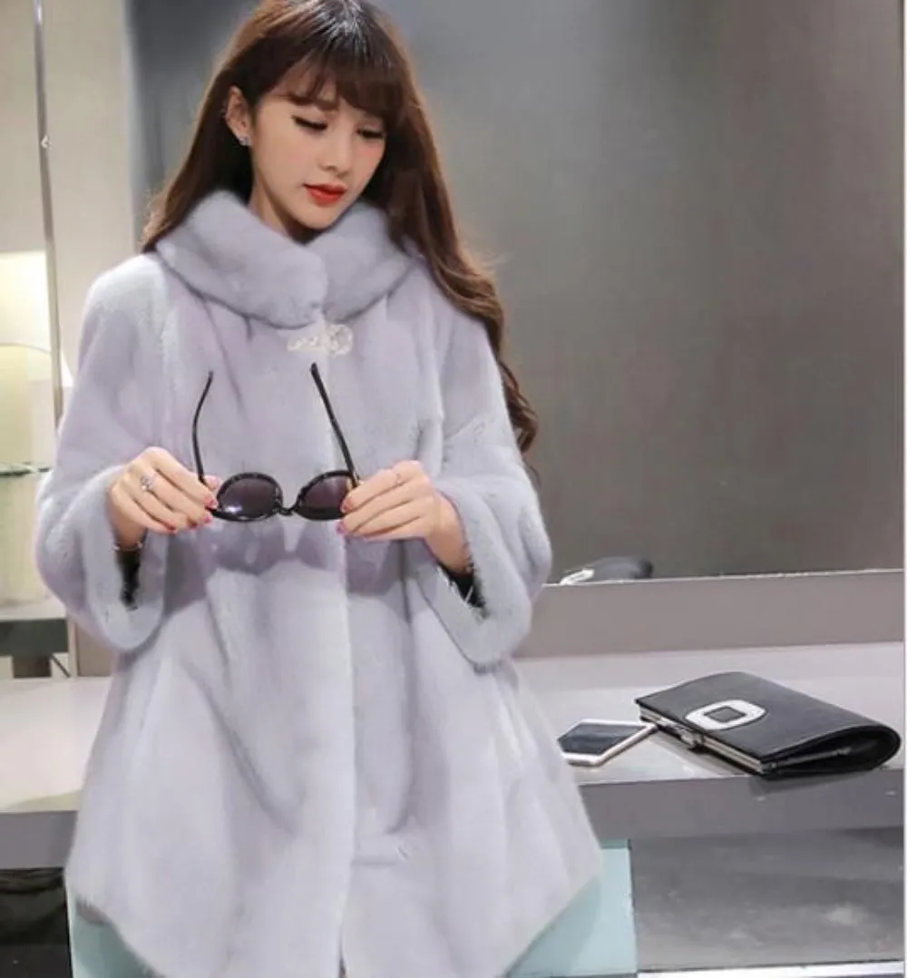 Womens Faux Fur Cape Coat